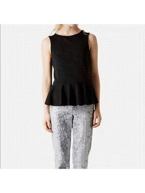 Topshop Sleeveless Peplum Top, size 6P